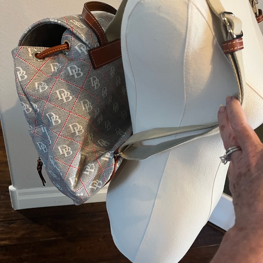 Dooney & Bourke Logo Backpack with Tassels, NWOT - Picture 3 of 12